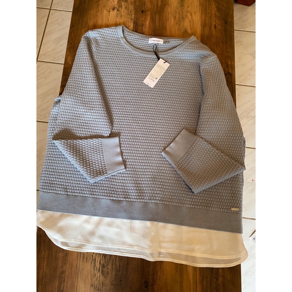 Calvin Klein layered look sweater NWTS 0X - Picture 3 of 14